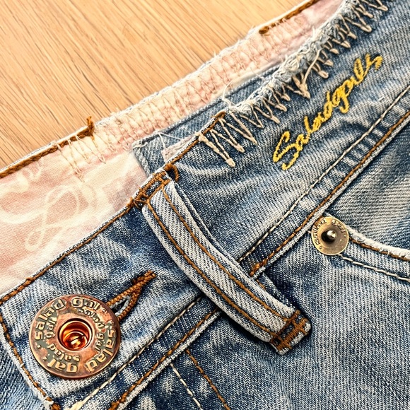 Vintage Salad Gal Denim Mini Skirt - Picture 3 of 5